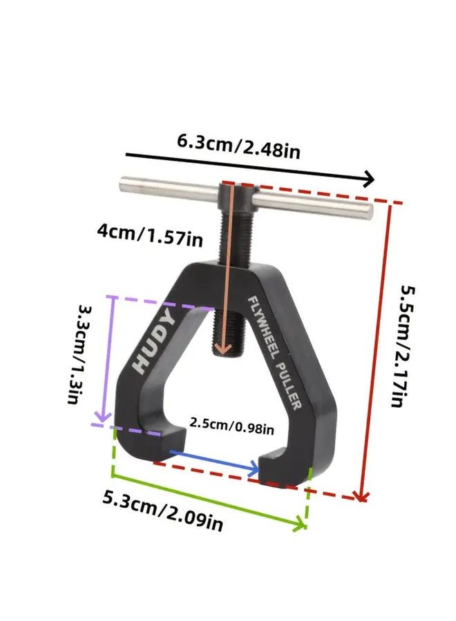Black Aluminum Flywheel Puller For 1 8 And 1 10 Nitro RC Engines HPI HSP Models - Image 2
