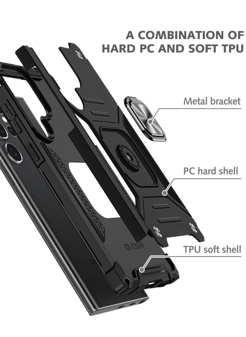 TEAM LUXURY Samsung S24 Ultra transparent backboard comes with a built-in phone holder for wireless charging  - Image 3