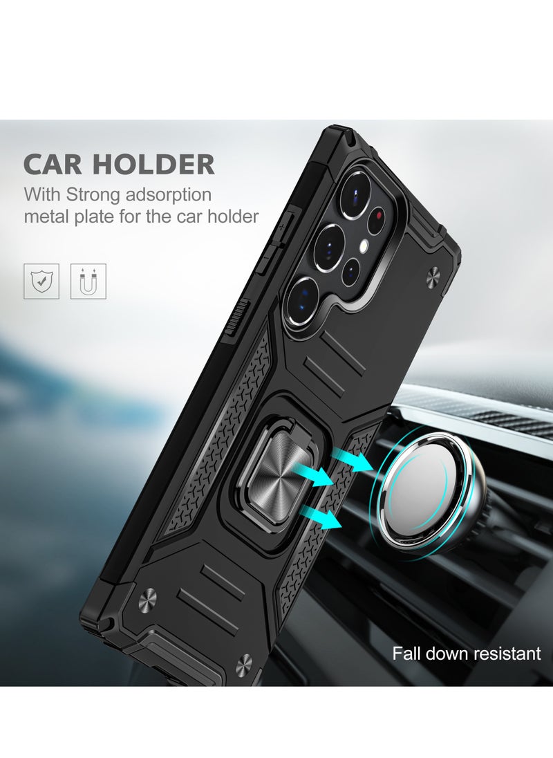 Samsung S24 Ultra transparent backboard comes with a built-in phone holder for wireless charging