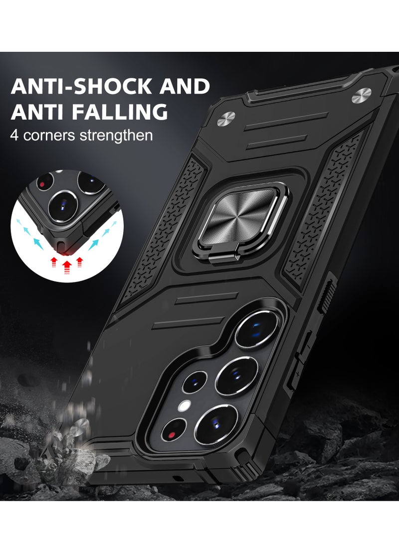 Samsung S24 Ultra transparent backboard comes with a built-in phone holder for wireless charging