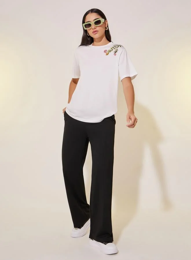 Take Two Take Two Floral Print Round Neck T-Shirt