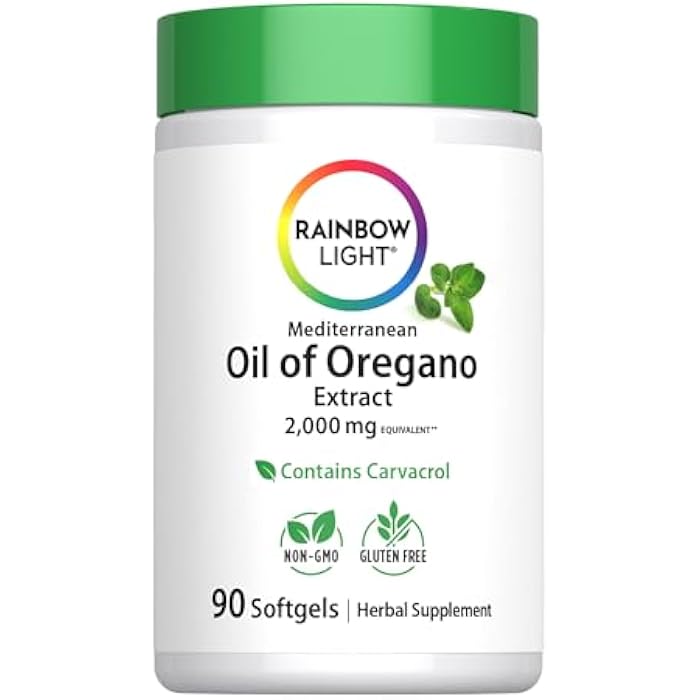 Rainbow Light Oil of Oregano | 90 Softgels | Mediterranean & Wild Harvested Oregano Leaf | Contains Naturally Occurring Carvacrol | Non-GMO and Gluten Free - Image 1