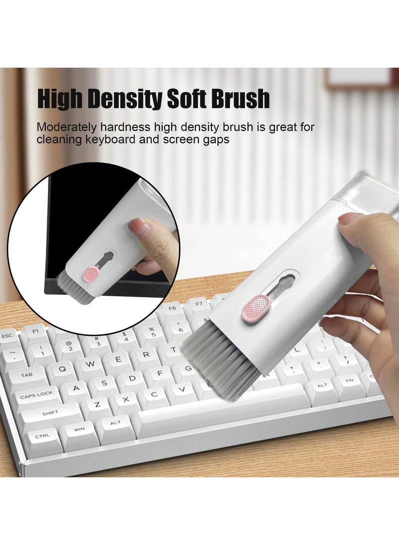 7 in 1 Multifunctional Cleaning Tool Earphones Cleaner Kit for AirPods Keyboard Cleaning Brush Portable Electronics Cleaning Kit for Laptop/ PC/Keyboard/Earphones/Cell Phone (Pink) - Image 4