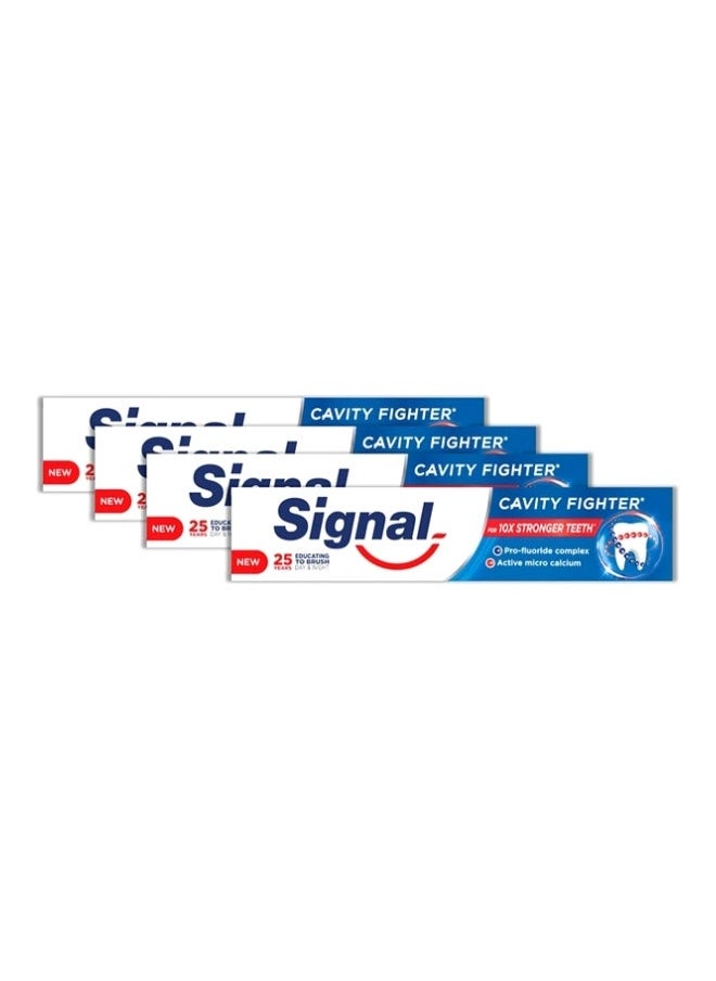 Signal Cavity Fighter Toothpaste, Pack Of 4, 4X75ml 