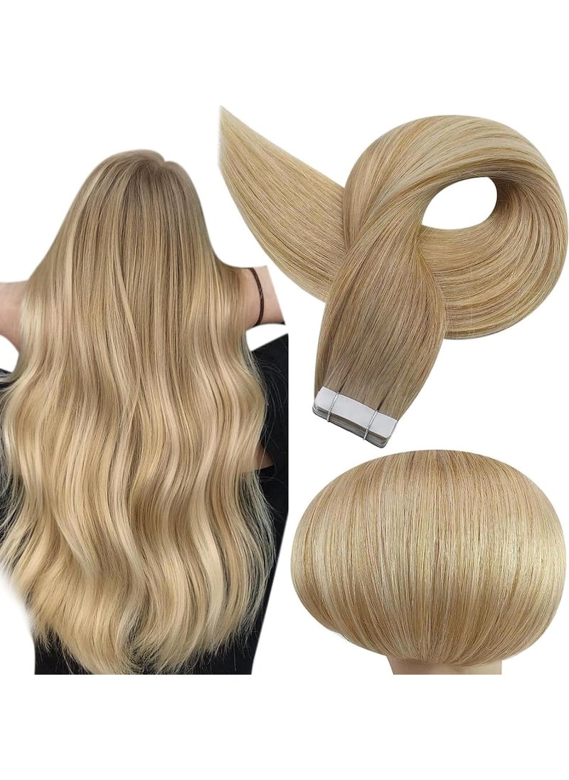 Full Shine Full Shine Balayage Tape in Hair Extensions Human Hair 62760 Human Hair Tape in Extensions Black Seamless Tape in Human Hair Extensions for Women PU Tape on Hair Extensions 20pcs 14inch 50g 