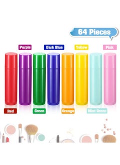 Maitys Maitys 64 Pieces Lip Balm 5 ml Empty Containers Refillable Rotatable Plastic Lipstick Tubes DIY Lip Gloss Balm Tube Holder for DIY Cosmetic, 8 Colors  - Image 4