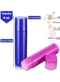 Maitys Maitys 64 Pieces Lip Balm 5 ml Empty Containers Refillable Rotatable Plastic Lipstick Tubes DIY Lip Gloss Balm Tube Holder for DIY Cosmetic, 8 Colors  - Image 3