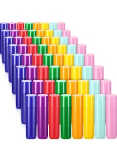 Maitys Maitys 64 Pieces Lip Balm 5 ml Empty Containers Refillable Rotatable Plastic Lipstick Tubes DIY Lip Gloss Balm Tube Holder for DIY Cosmetic, 8 Colors  - Image 1
