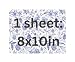 Blue Floral Toile Pattern Cake topper Wrap Icing Sheet 8x10 inches Baby Shower Cake Decorating Blue toile de jouy baby shower cake topper wrap icing sheet baby blue floral pattern cake wrap - Image 4