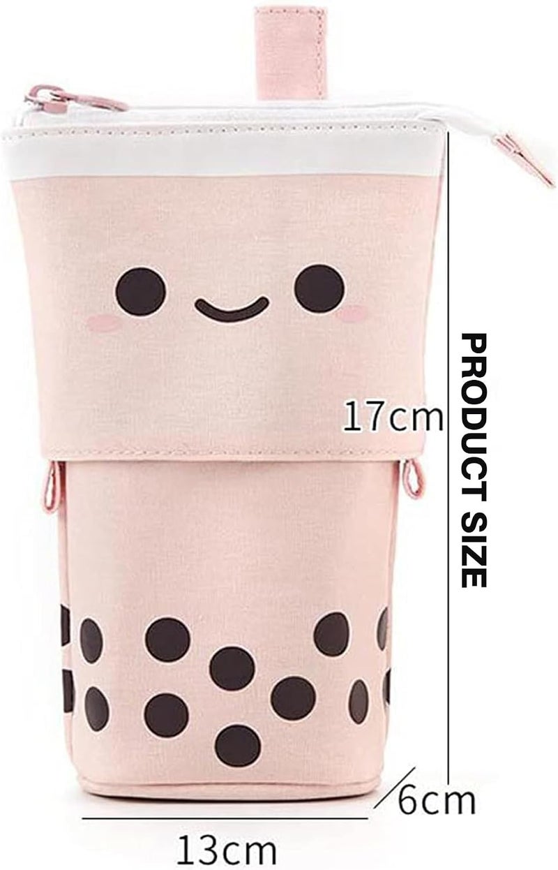 Sulfar Cute Pencil Case, Standing Pencil Case, Retractable Cosmetic Bag, Pop-Up Cosmetic Bag, Stationery Office Storage Box, Suitable for Female Students, Women, and Adults - Image 2