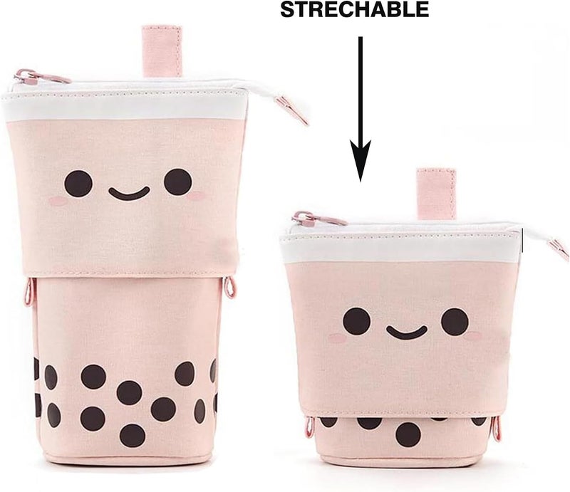 Sulfar Cute Pencil Case, Standing Pencil Case, Retractable Cosmetic Bag, Pop-Up Cosmetic Bag, Stationery Office Storage Box, Suitable for Female Students, Women, and Adults - Image 5