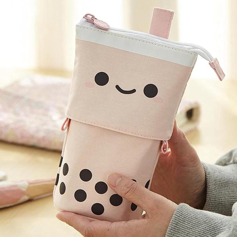 Sulfar Cute Pencil Case, Standing Pencil Case, Retractable Cosmetic Bag, Pop-Up Cosmetic Bag, Stationery Office Storage Box, Suitable for Female Students, Women, and Adults - Image 3