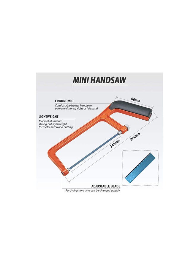 HASANAT ESSENTIALS Mini Hacksaw for Wood, PVC, Steel and Bone Cutting 