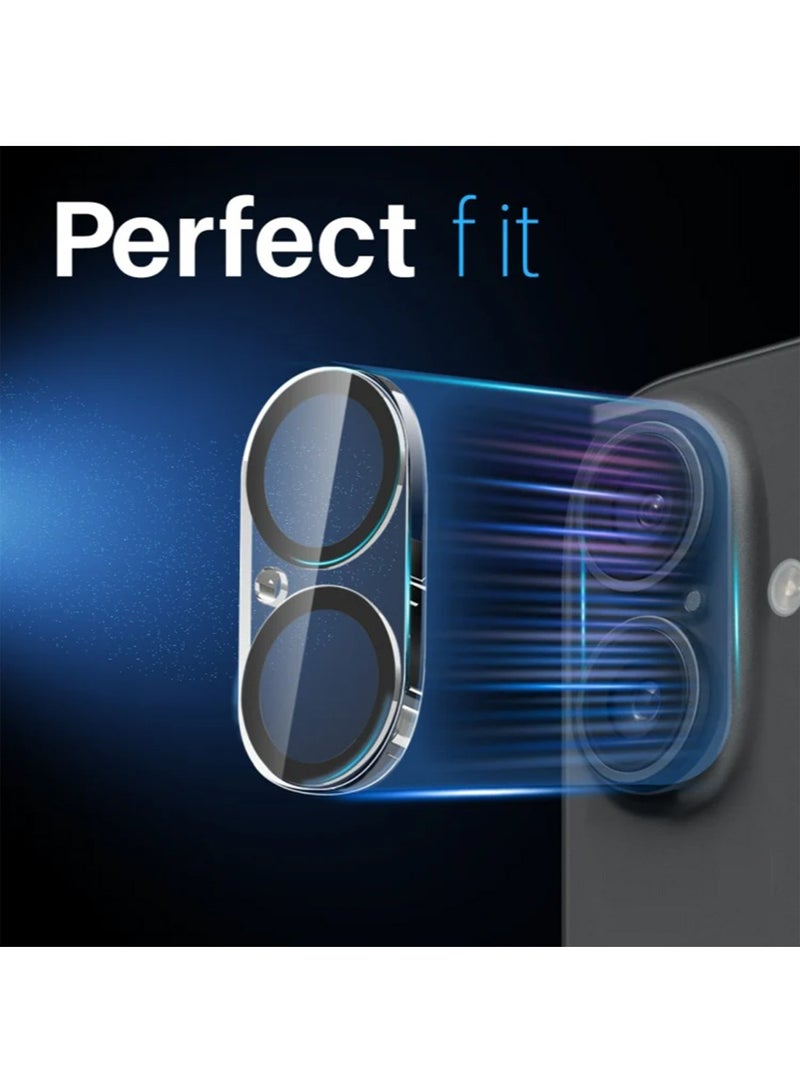 SNBFA Camera Lens Protector for iPhone 16 and iPhone 16 Plus, [Not Easy to Break][Strong Adsorption][Case-Friendly] Metal Tempered Glass Rear Camera Screen Cover,2 PCS - Image 3