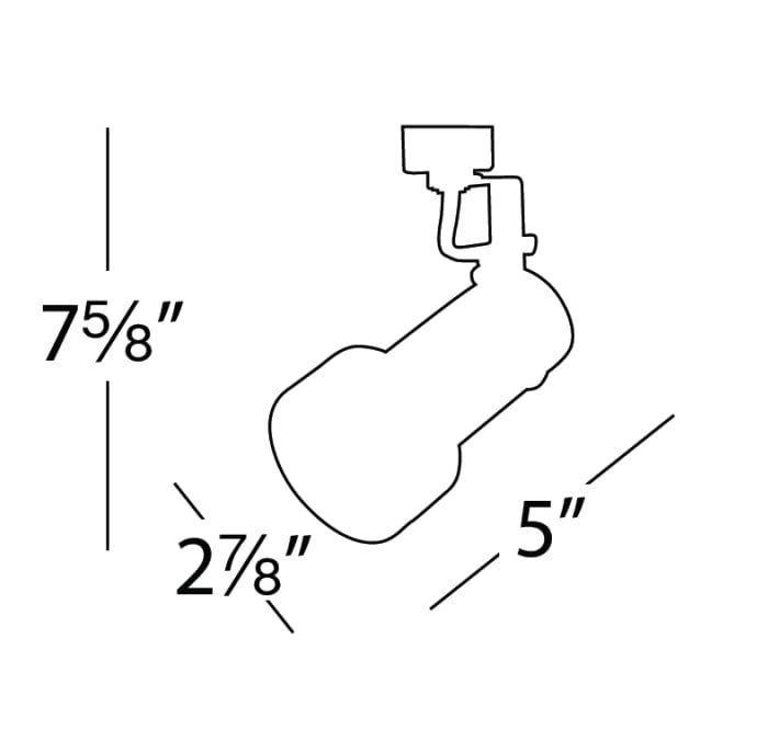 WAC Lighting, TK-725 Line Voltage Track Head in White for L Track - Image 2