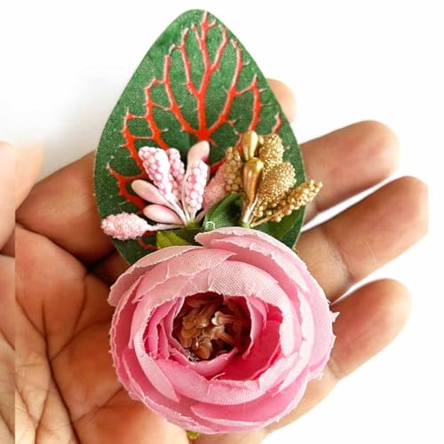 ADIKALA Handmade Peony Flower Bunch for Gift Packing, Wedding Trousseau Packing, Flowers, Flower Bunch for Hamper, Tray, Gift Decor (6, Multi Color) - Image 4