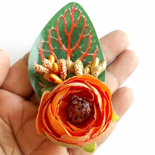 ADIKALA Handmade Peony Flower Bunch for Gift Packing, Wedding Trousseau Packing, Flowers, Flower Bunch for Hamper, Tray, Gift Decor (6, Multi Color) - Image 2