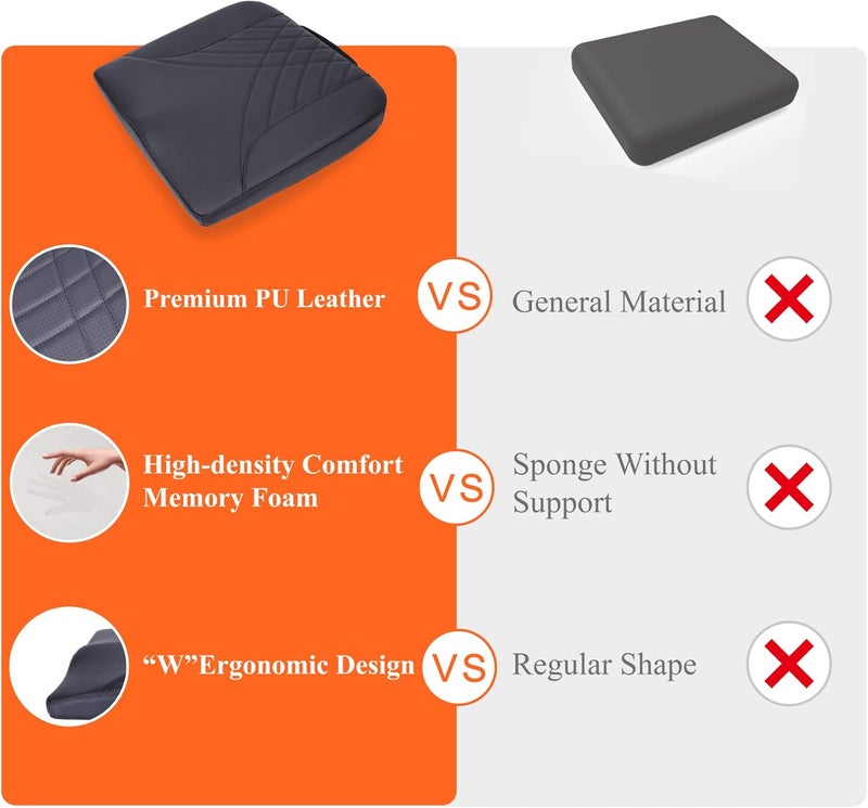 kingphenix Premium Memory Foam Car Seat Cushion for Comfort and Pain Relief - Image 4