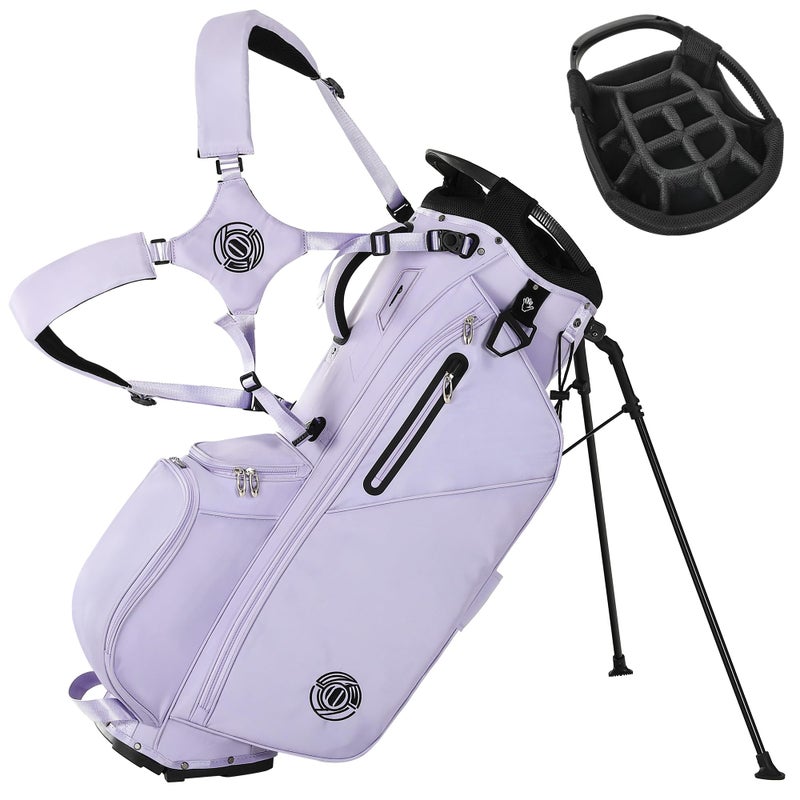 Shopsource 14 Way Golf Stand Bag, Lightweight Golf Bag with Stand for Men Women, Standing Golf Club Bags with Padded Ergonomic Double Strap, Full Length Dividers, Multiple Pockets, Rain Hood - Image 1