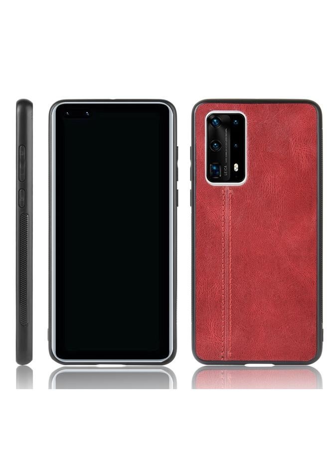 S-TOP Case For Huawei P40 Pro+ Shockproof Sewing Cow Pattern Skin PC + PU + TPU Case - Image 1