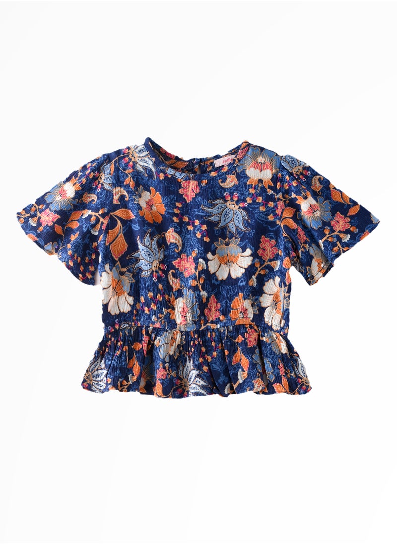 Jelliene Sunny Sprints: Girls' Comfy Crepe Blouses Breezy Style & Playful Adventures  - Image 1