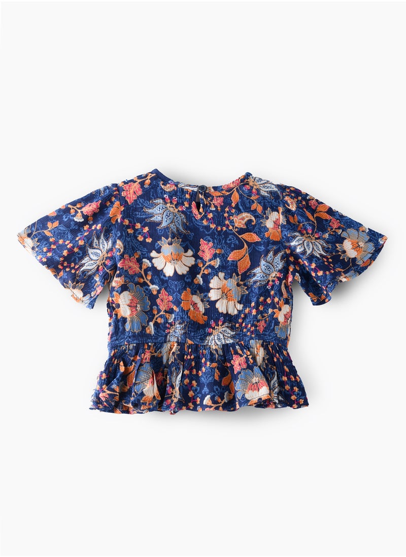 Jelliene Sunny Sprints: Girls' Comfy Crepe Blouses Breezy Style & Playful Adventures  - Image 2