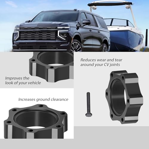SeDeplacer CV Spacers with Hardware Compatible with 99-16 Chevrolet GMC 1500 Pickups,00-16 Chevrolet Tahoe,00-16 GMC Yukon/Yukon XL,00-16 Chevrolet Suburban 1500(Used on 5-7.5" Suspension Lift) - Image 5