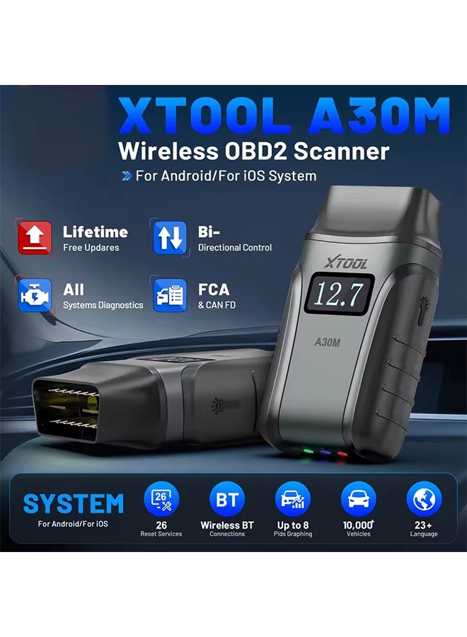 XTOOL Anyscan A30M Bluetooth OBD2 Scanner Car Diagnostic Tools 26+ Reset Service Code Reader CANFD Protocol - Image 2