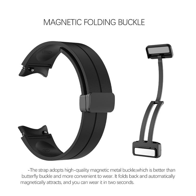 Like Star 20MM Adjustable Soft Silicone Strap with Folding Magnetic Lock Compatible With Samsung Galaxy Watch 4/5/6/Pro - Image 3