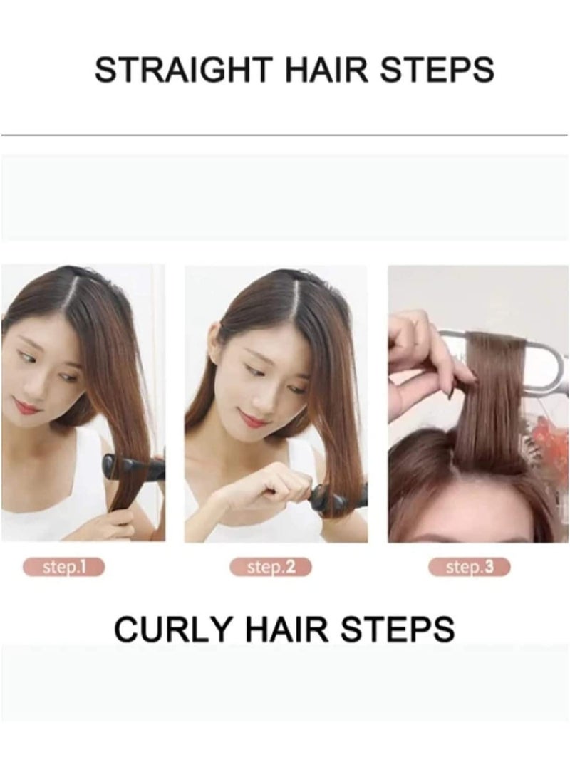 Hair Straightener Brush, 2 in 1 Hair Straightener,Professional Electric Hair Straightener Curler Anion Hair Straightening Comb,for Professional Salon at Home - Image 3