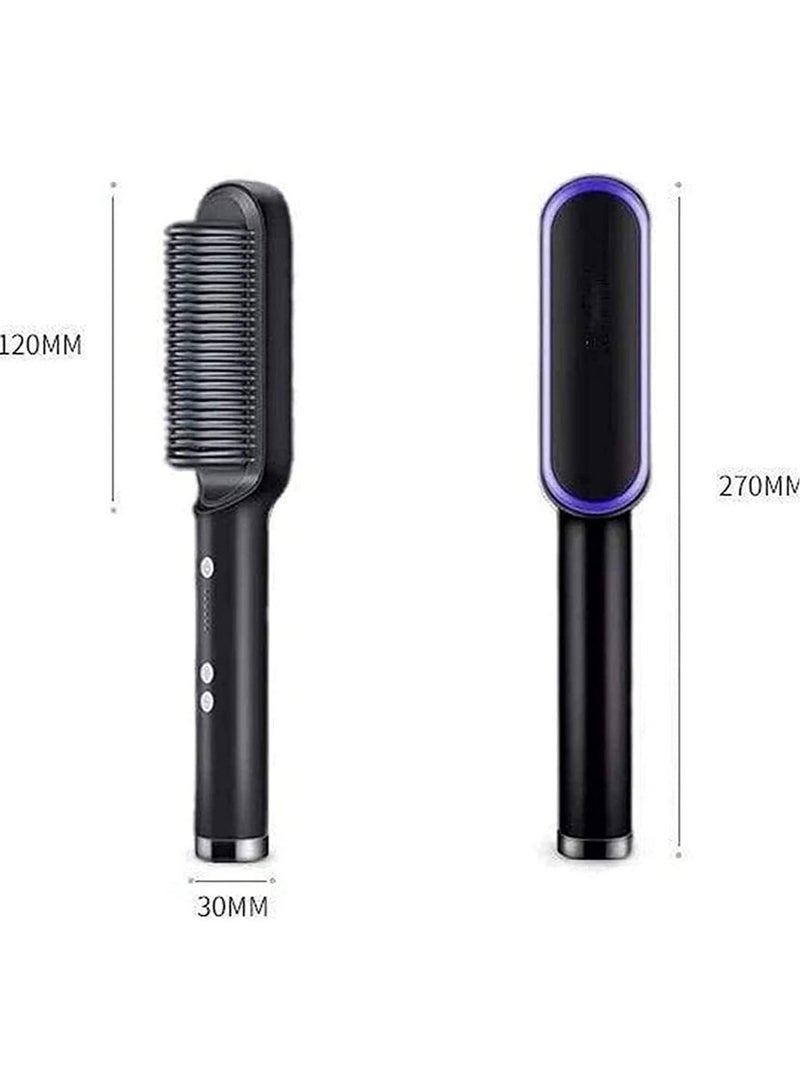 Hair Straightener Brush, 2 in 1 Hair Straightener,Professional Electric Hair Straightener Curler Anion Hair Straightening Comb,for Professional Salon at Home - Image 4