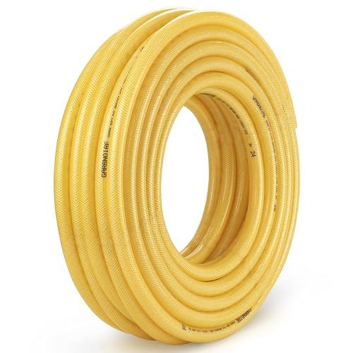 Garbnoire 0.75 Inch Heavy Duty 3 Layered Braided Water Hose Pipe | Garden Outdoors Pipes with Hose Connector (10 Meter (32.8 Feet), Yellow) - Image 2