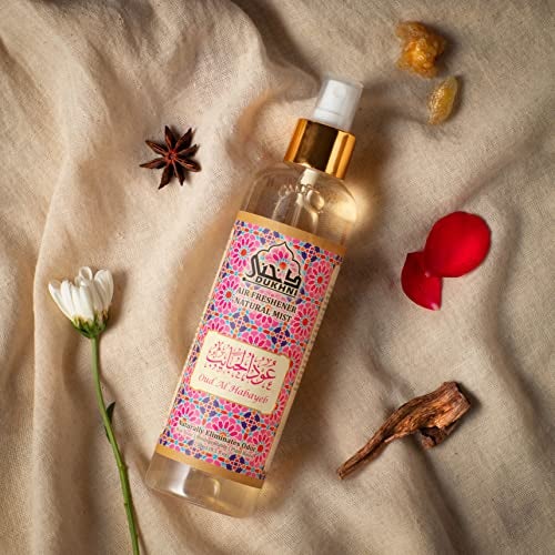 DUKHNI Oud al Habayeb Arabic Room Spray by Dukhni | 250ml Oud fragrance Air Freshener, Attar al Faraash for home & prayer mats | Bed linen, Sofa Mist, natural home scent, curtain spray, odour eliminator - Image 2