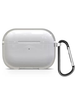 Compatible Airpods Pro 2 Case Cover Clear Airpod Pro 2 Soft TPU Protective Case with Keychain Shockproof Cover for Apple Airpods Pro 2 Charging Case Front Led Visible Transparent