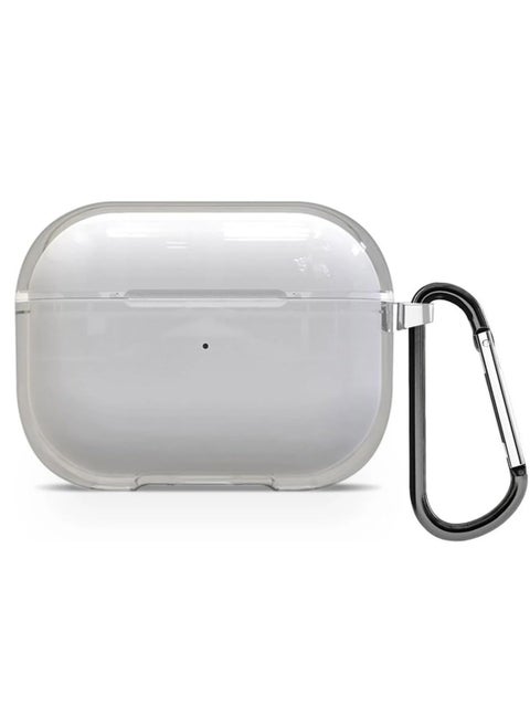 Compatible Airpods Pro 2 Case Cover Clear Airpod Pro 2 Soft TPU Protective Case with Keychain Shockproof Cover for Apple Airpods Pro 2 Charging Case Front Led Visible Transparent