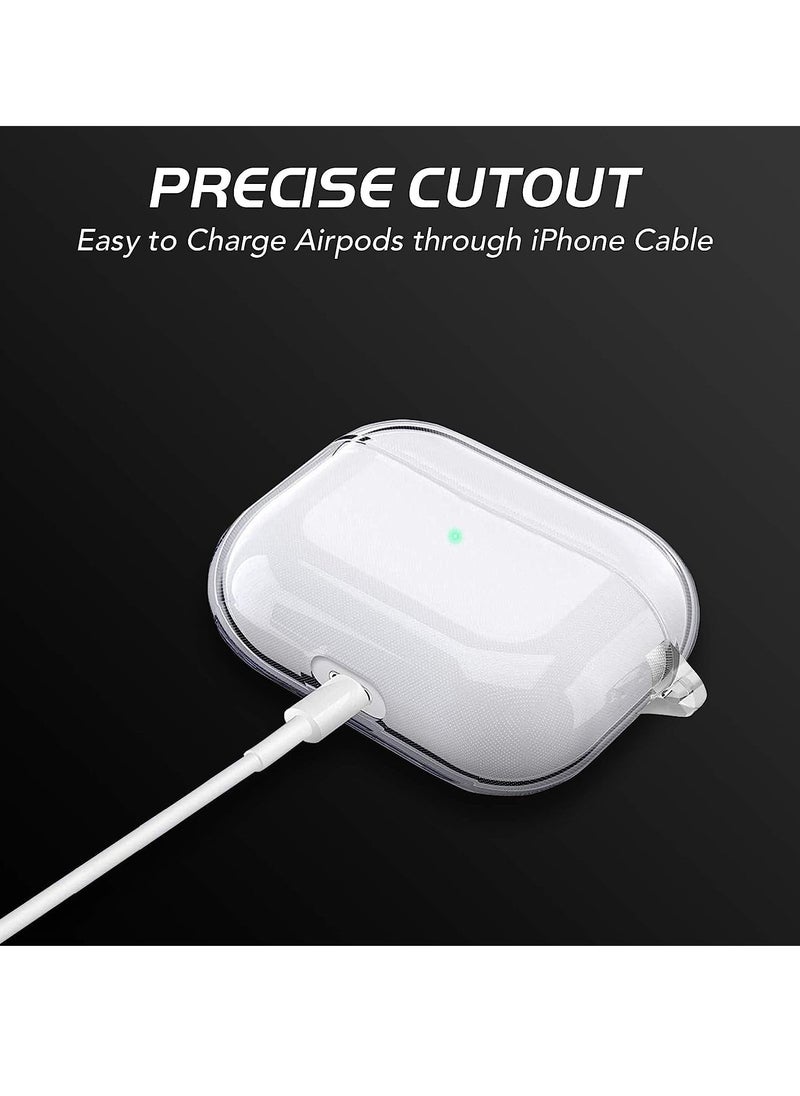 MIGOFAST - Compatible Airpods Pro 2 Case Cover Clear Airpod Pro 2 Soft TPU Protective Case with Keychain Shockproof Cover for Apple Airpods Pro 2 Charging Case Front Led Visible Transparent - Image 1