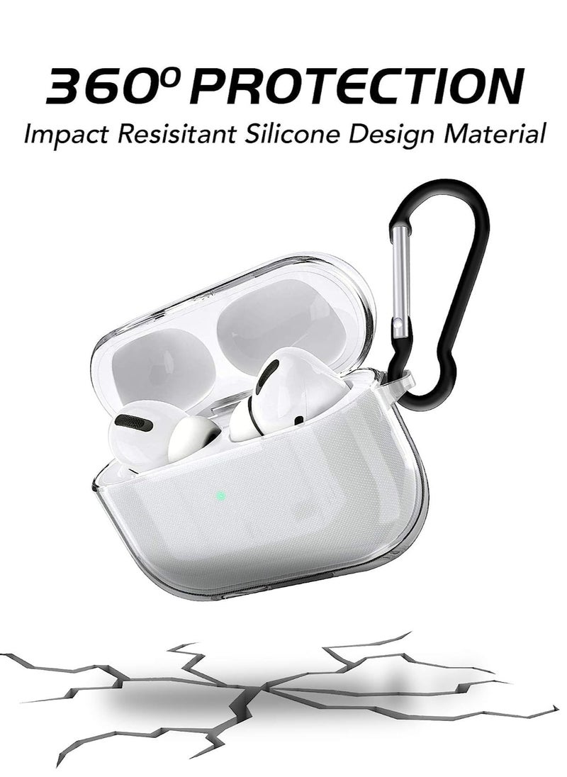 MIGOFAST - Compatible Airpods Pro 2 Case Cover Clear Airpod Pro 2 Soft TPU Protective Case with Keychain Shockproof Cover for Apple Airpods Pro 2 Charging Case Front Led Visible Transparent - Image 1