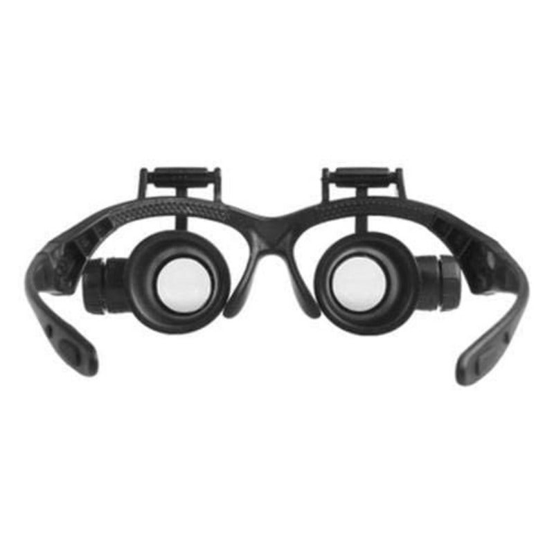 رباط رأس لنظارات ومصلح ساعات ومنظار تكبير مع أضواء LED بتكبير 10×، 15×، 20×، 25× عدسات تكبير أدوات إصلاح مجوهرات نظارات مكبرة - Image 3