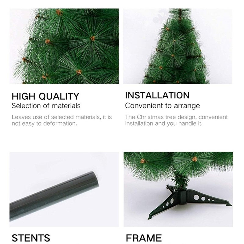 SMARTBUYER SMARTBUYER 2 feet Christmas Tree Xmas Tree with Solid Plastic Legs and Decorative OrnamentsLight Weight Perfect for Christmas Decoration Green 2 FEET  - Image 4