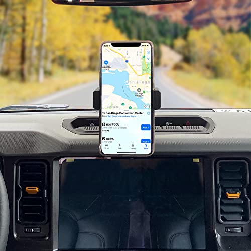 OMU Bronco Dashboard Cell Phone Mount,All-Metal Structure,360° Adjustment Phone Holder Suitable for Ford Bronco Accessories 2022 for All Smartphones(Not Sports,Non-Destructive Installation - Image 3
