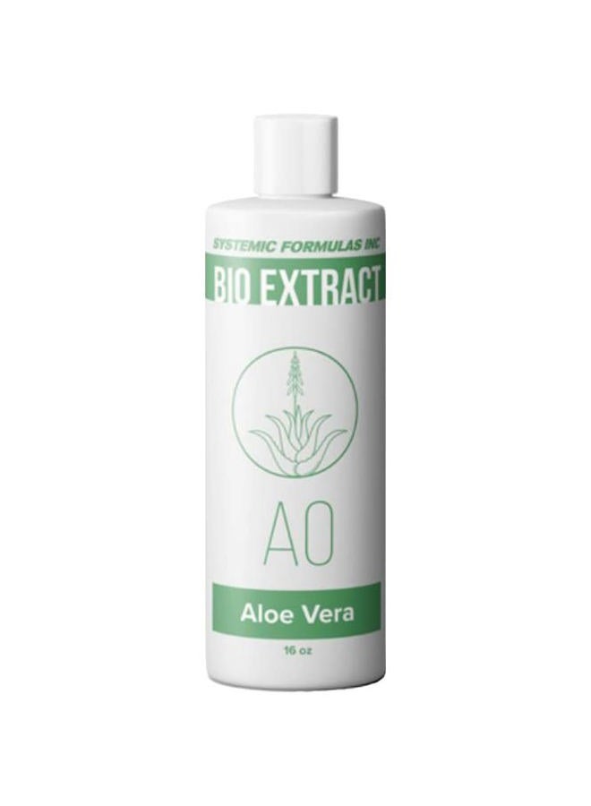 Systemic Formulas AO – Aloe Vera 16 Fl Oz BioExtract #200. 3-4x Concentration of Aloe Vera Extract from Inner Gel Rich. for Internal & External use.  - Image 1