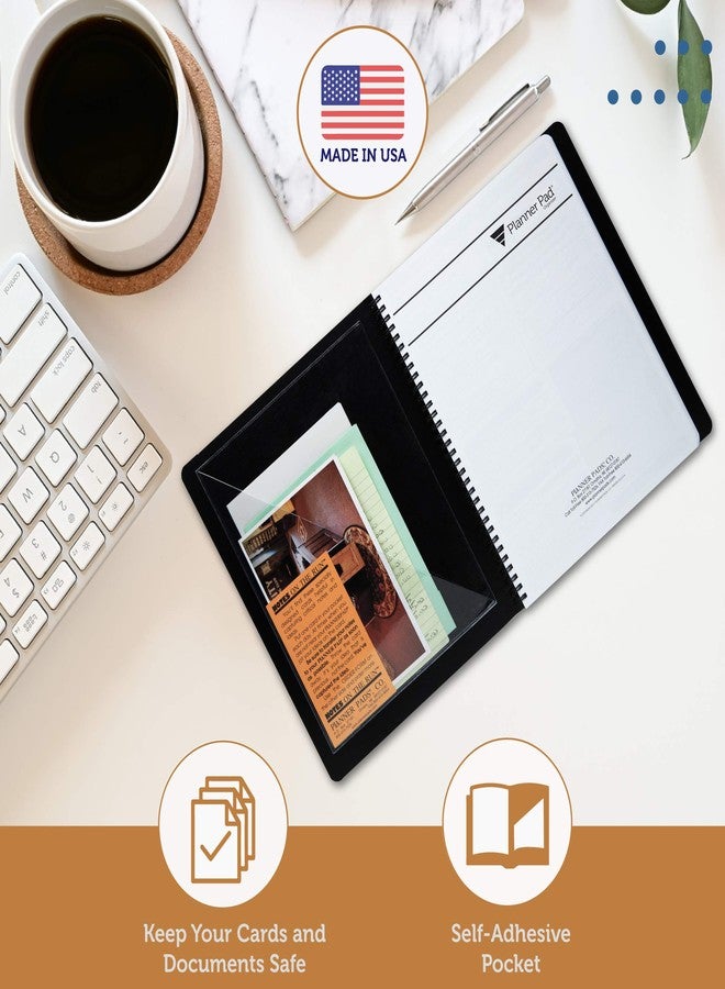 Planner Pad دفتر تخطيط بجيوب فورية، جيب أمامي وخلفي مدمج، حجم شخصي، فينيل شفاف، 6 ½ بوصة × 8 بوصة - Image 5