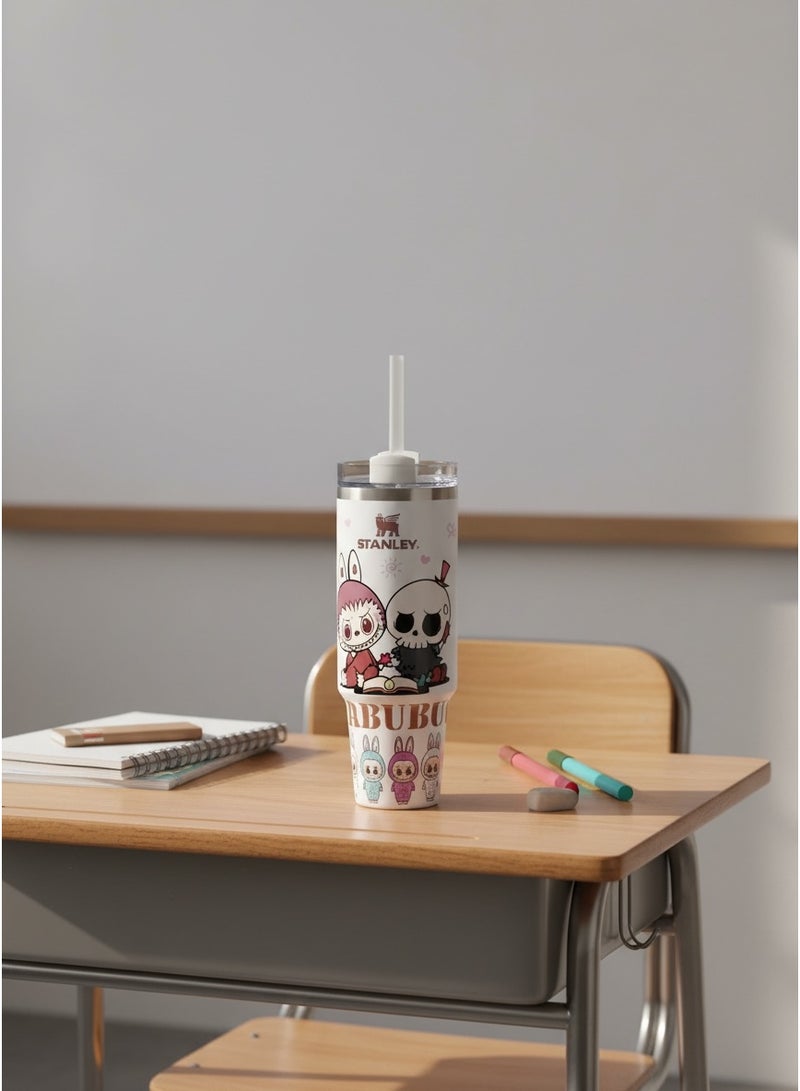 Stanley Labubu & One piece 30oz Tumbler, Stainless Steel Vacuum Insulated Quencher with Lid, Straw, and Stopper, Ideal for Water and Iced Tea, Keeps Drinks Cold - Image 3