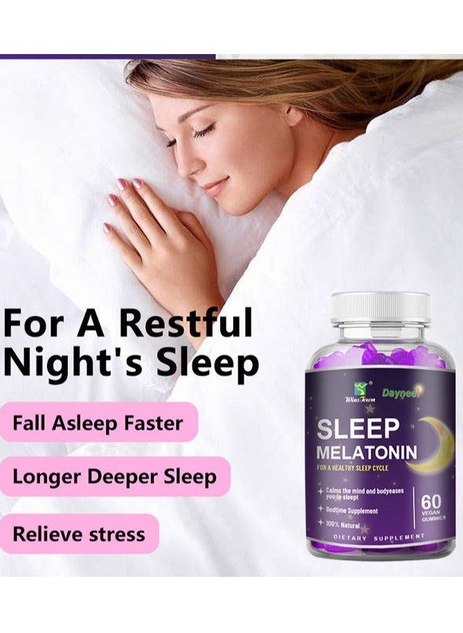ديني ميلاتونين 5 ملغ سريع الذوبان 60 قرص | مساعدات النوم أثناء الليل | نكهة التوت الطبيعية - Image 5