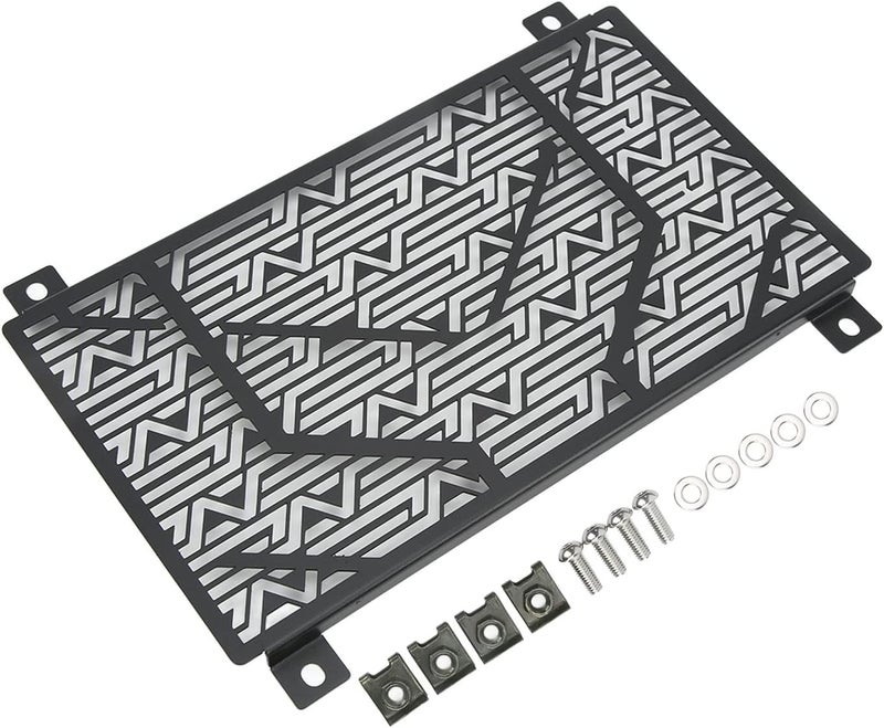 ZJchao Radiator Cover, Radiator Grille Cover Grille Stainless Steel Water Tank Aluminum Alloy Protector for 250 300 400 2018+ (Black) - Image 4