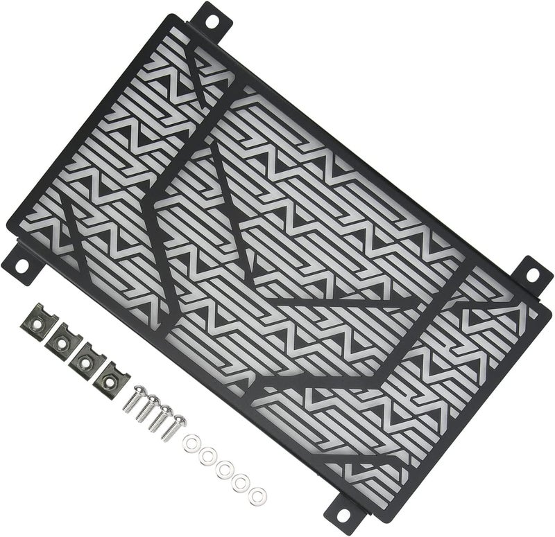 ZJchao Radiator Cover, Radiator Grille Cover Grille Stainless Steel Water Tank Aluminum Alloy Protector for 250 300 400 2018+ (Black) - Image 5