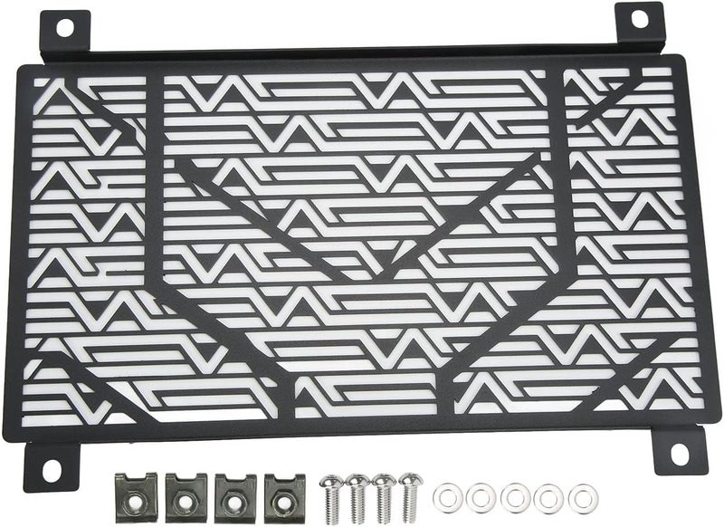 ZJchao Radiator Cover, Radiator Grille Cover Grille Stainless Steel Water Tank Aluminum Alloy Protector for 250 300 400 2018+ (Black) - Image 2
