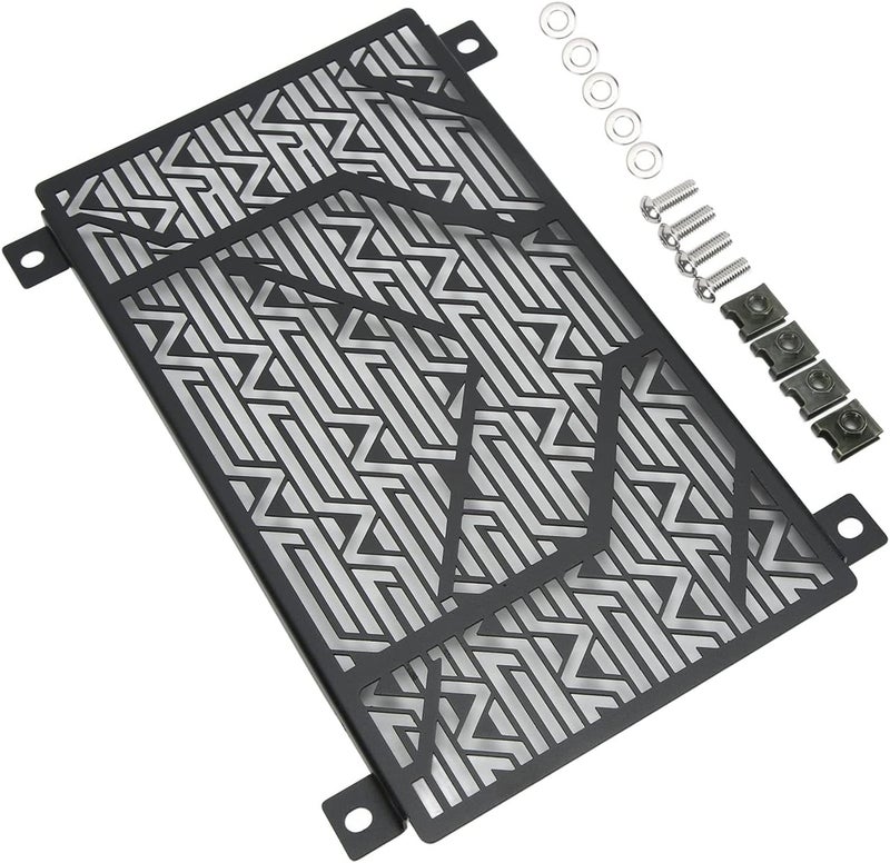 ZJchao Radiator Cover, Radiator Grille Cover Grille Stainless Steel Water Tank Aluminum Alloy Protector for 250 300 400 2018+ (Black) - Image 1