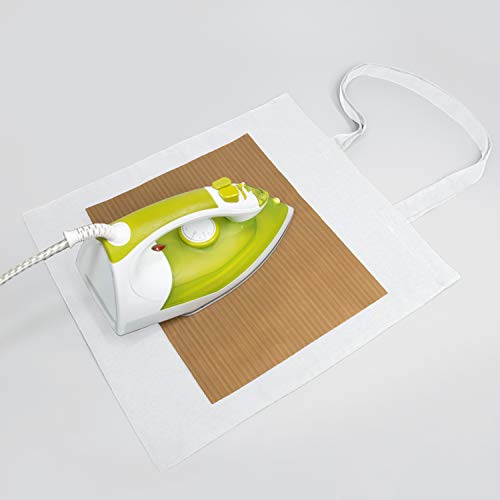 NPBAG 25 Pack 15'' X 16'' White Cotton Tote Bags, Lightweight Blank Bulk Cloth bags with 1pc of PTFE Teflon Sheet - Image 4