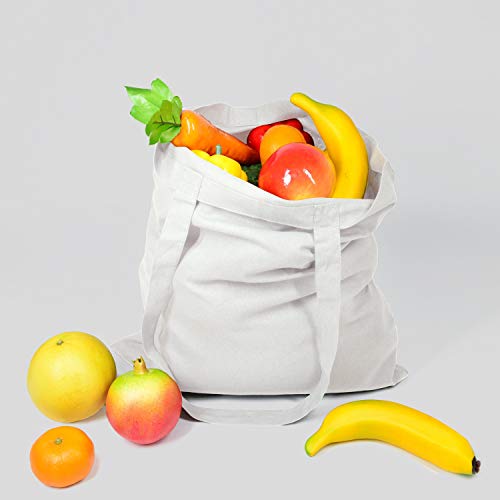 NPBAG 25 Pack 15'' X 16'' White Cotton Tote Bags, Lightweight Blank Bulk Cloth bags with 1pc of PTFE Teflon Sheet - Image 3